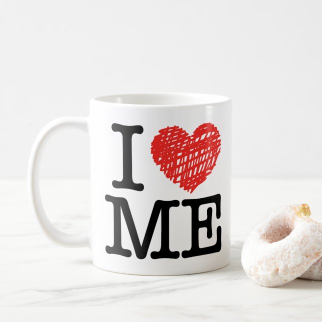 Ich Liebe mich Kaffeetasse (Mit Donut)