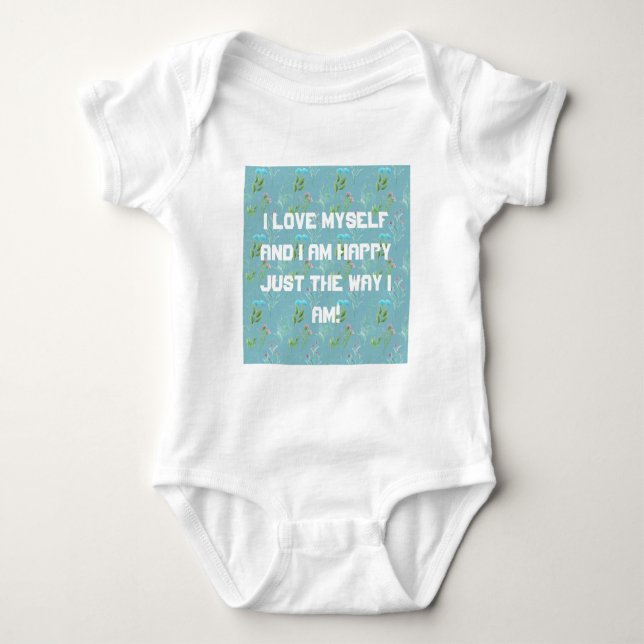 Ich Liebe mich selbst Baby Bodusuit Baby Strampler (Vorderseite)