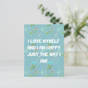 Ich liebe mich selbst Postkarte