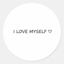 „Ich liebe mich selbst“-Sticker – süß und erschwin