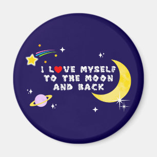 Ich Liebe mich zum Mond und zurück Positiv bezeuge Magnet