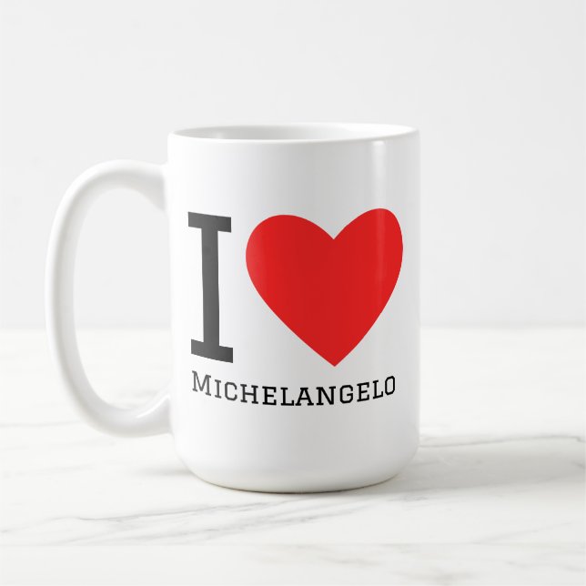 Ich liebe Michelangelo  Kaffeetasse (Links)