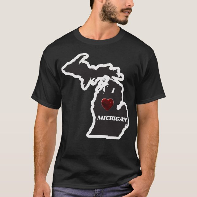Ich liebe Michigan 3 T-Shirt (Vorderseite)