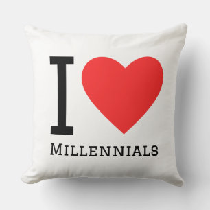 Ich liebe Millennials Kissen