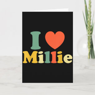 Ich liebe Millie, ich liebe Millie, rotes Herz Val Karte