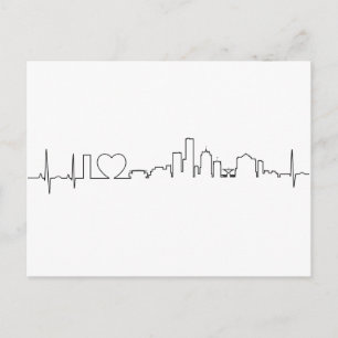 Ich Liebe Milwaukee im außergewöhnlichen ecg-Stil Postkarte