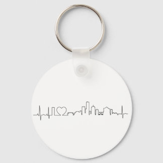 Ich Liebe Milwaukee im außergewöhnlichen ecg-Stil Schlüsselanhänger