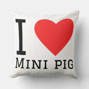 Ich liebe Mini-Schwein Kissen