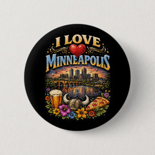 Ich liebe Minneapolis Button
