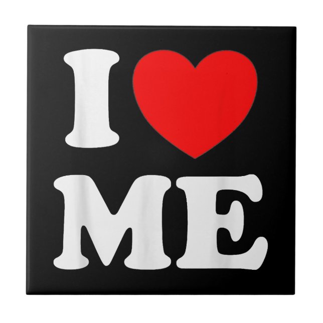 Ich Liebe mir, ich habe Rotes Herz, ich Liebe mich Fliese (Vorderseite)