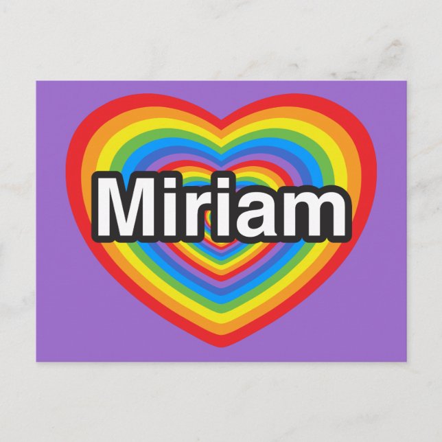 Ich Liebe Miriam. Ich Liebe dir Miriam. Herz Postkarte (Vorderseite)