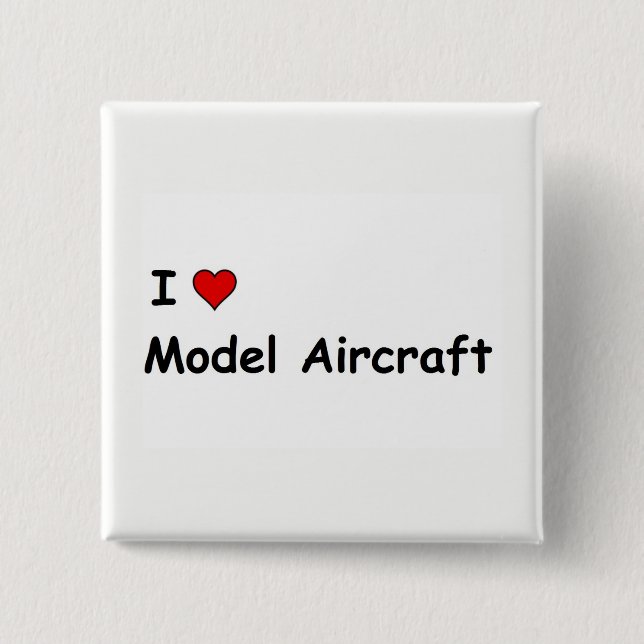 Ich liebe Modellflugzeuge Button (Vorderseite)