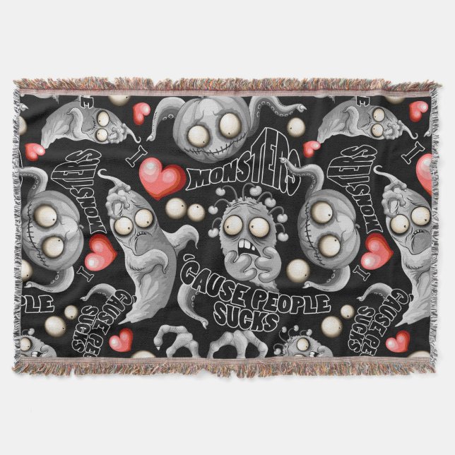 Ich Liebe Monster, weil Leute Ist zum Kotzen sind Decke (Vorderseite)
