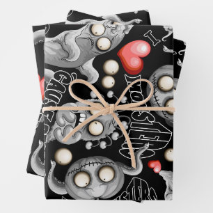 Ich Liebe Monster, weil Leute Ist zum Kotzen sind Geschenkpapier Set