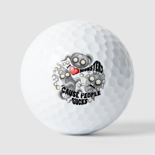 Ich Liebe Monster, weil Leute Ist zum Kotzen sind Golfball