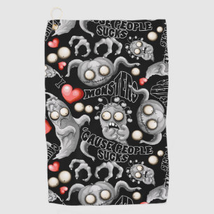 Ich Liebe Monster, weil Leute Ist zum Kotzen sind Golfhandtuch