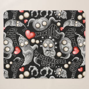 Ich Liebe Monster, weil Leute Ist zum Kotzen sind Sherpadecke