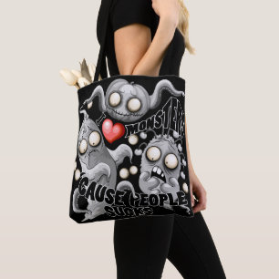 Ich Liebe Monster, weil Leute Ist zum Kotzen sind Tasche