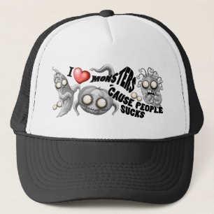 Ich Liebe Monster, weil Leute Ist zum Kotzen sind Truckerkappe