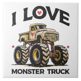 Ich liebe Monstertruck Fliese