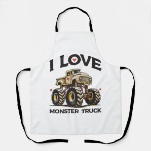 Ich liebe Monstertruck Schürze