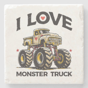 Ich liebe Monstertruck Steinuntersetzer