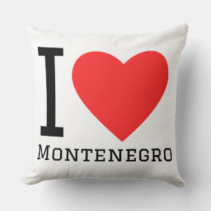 Ich liebe Montenegro Aufkleber Kissen