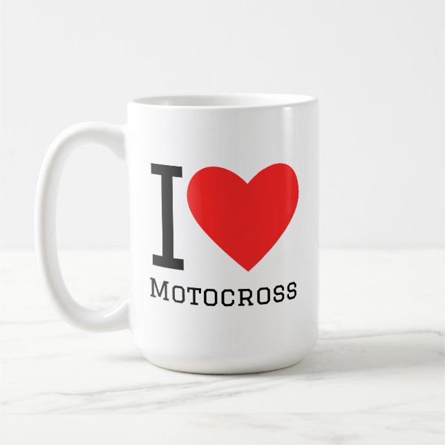 Ich liebe Motocross Kaffeetasse (Links)