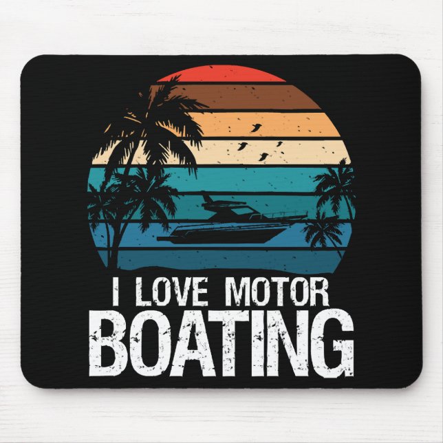 Ich liebe Motorbootfahren  Mousepad (Vorne)