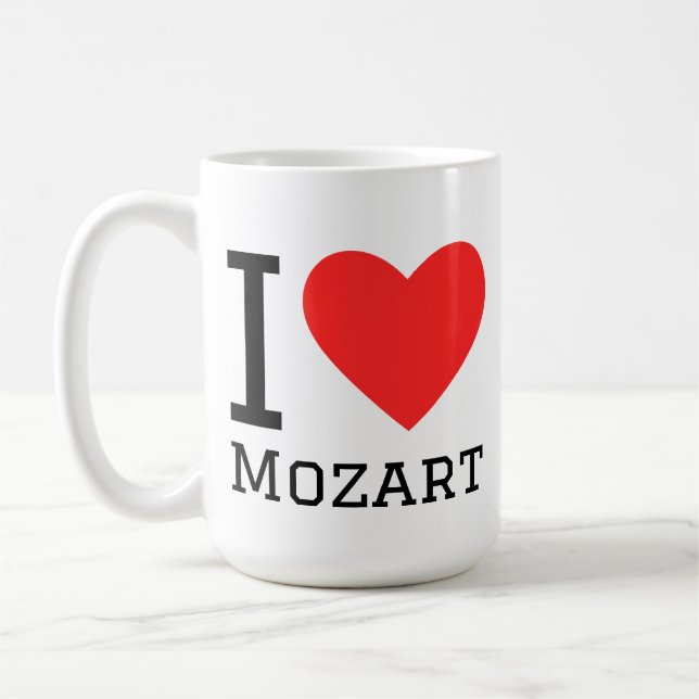 Ich liebe Mozart  Kaffeetasse (Links)