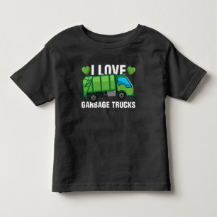 Ich liebe Müllwagen Kleinkind T-shirt