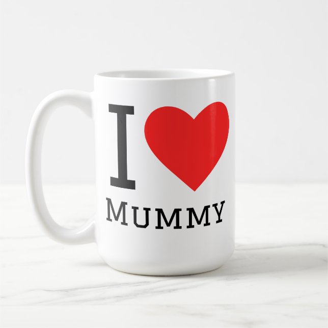 Ich liebe Mummy  Kaffeetasse (Links)