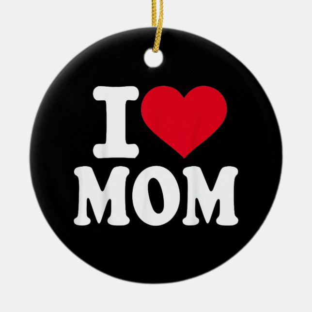 Ich liebe Mutti Keramik Ornament (Vorne)