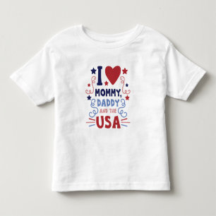 Ich liebe Mutti Vati und die USA Kleinkind T-shirt