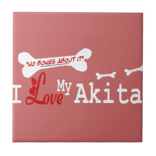 Ich Liebe My Akita Fliese