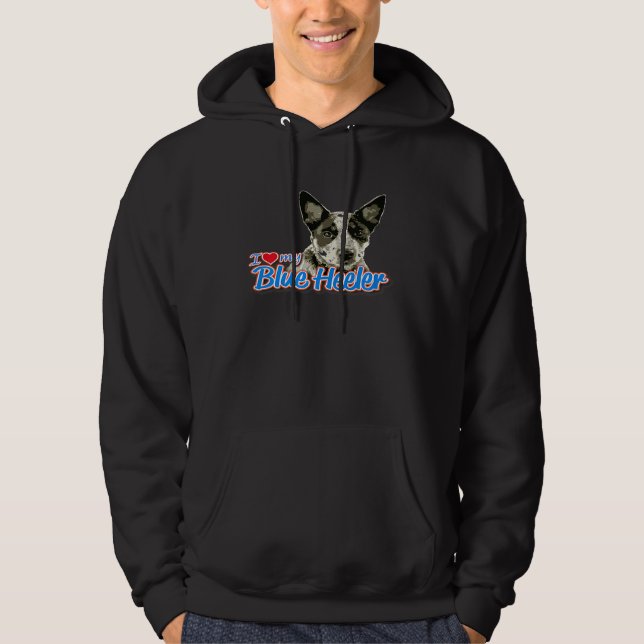 Ich Liebe My Blue Heeler Hoodie (Vorderseite)