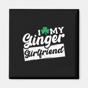 Ich Liebe My Ginger Redhead Kleeblatt St Patricks Magnet