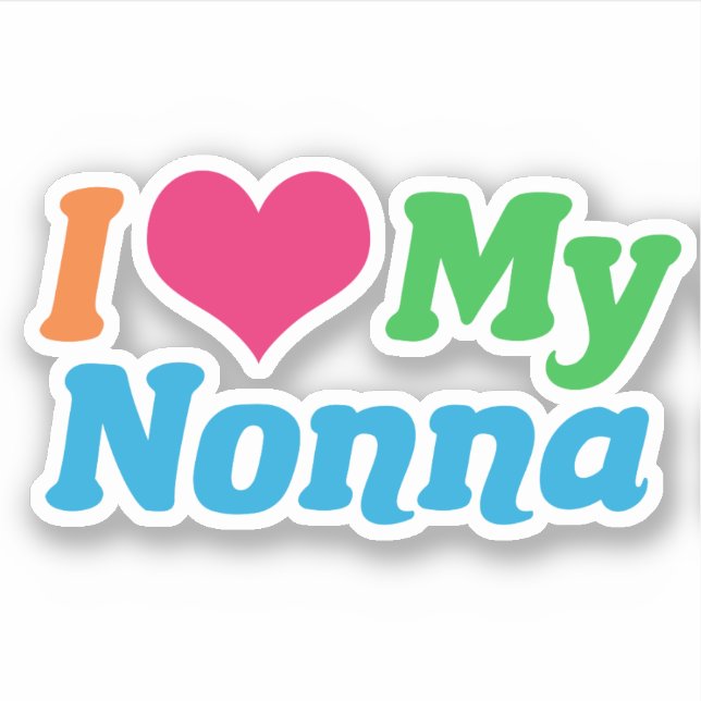 Ich Liebe My Nonna Aufkleber (Vorderseite)