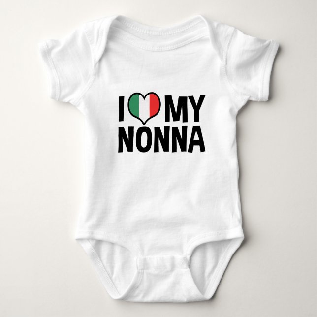 Ich Liebe My Nonna Baby Strampler (Vorderseite)