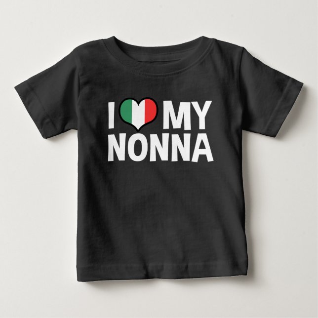 Ich Liebe My Nonna Baby T-shirt (Vorderseite)