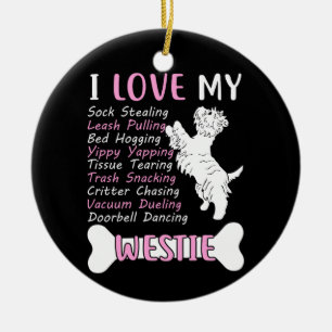Ich Liebe My Westie Keramik Ornament