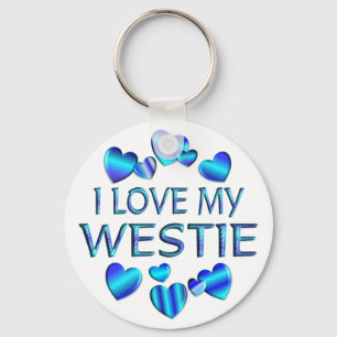Ich Liebe My Westie Schlüsselanhänger