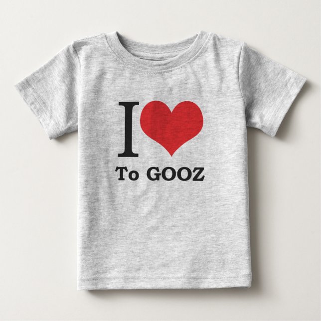 Ich Liebe nach Gooz, Baby! (Bio Gewebe) Baby T-shirt (Vorderseite)