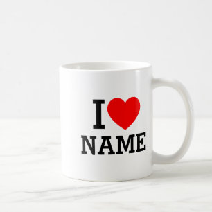 Ich liebe Name T-Shirt Kaffeetasse