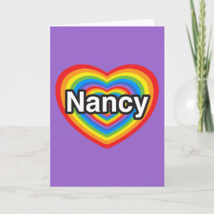 Ich Liebe Nancy. Ich Liebe dir Nancy. Herz Karte