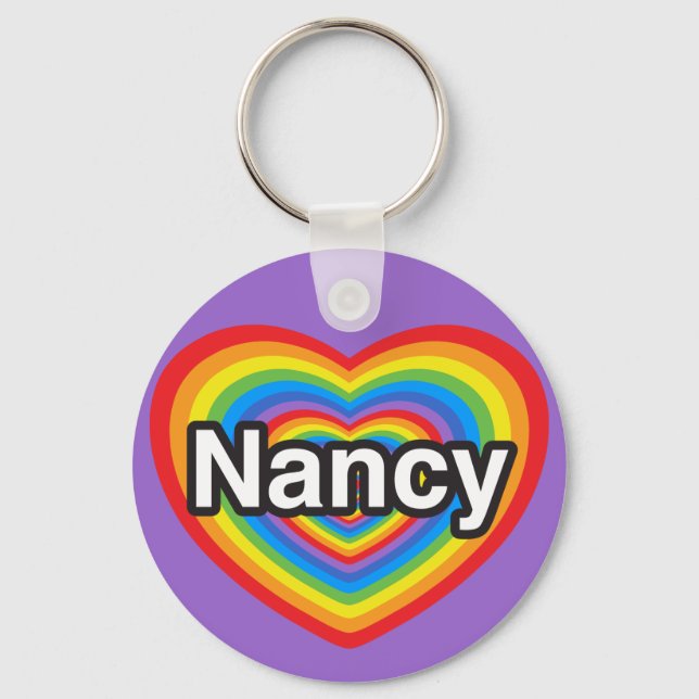 Ich Liebe Nancy. Ich Liebe dir Nancy. Herz Schlüsselanhänger (Vorderseite)