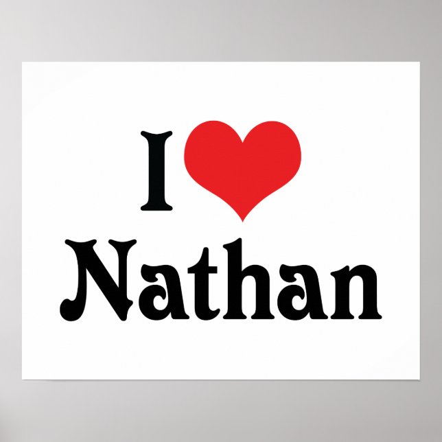 Ich liebe Nathan Poster (Vorne)