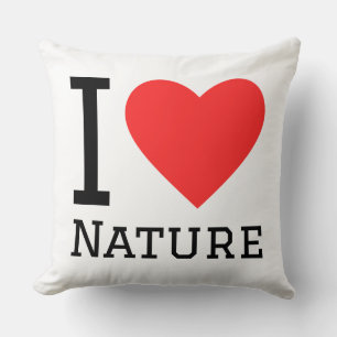Ich liebe Natur Quadrat-Aufkleber Kissen