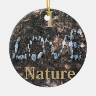 Ich liebe Natur-Schmuckstück Keramikornament