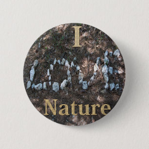 Ich liebe Nature Apparel and Geschenke Button